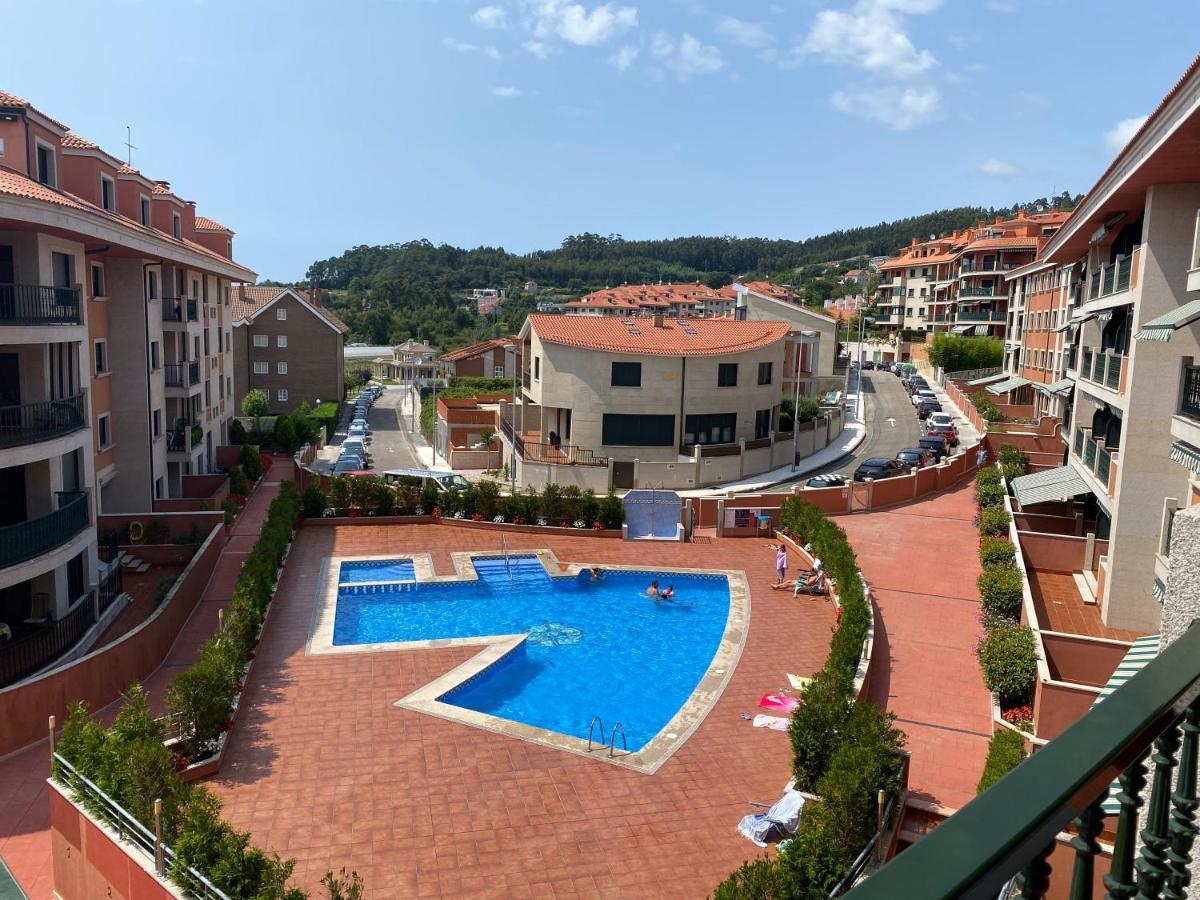 Apartamento Con Vistas Al Mar, Piscina Y Parking Daire Sanxenxo Dış mekan fotoğraf
